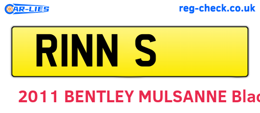 R1NNS are the vehicle registration plates.