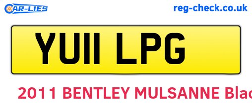 YU11LPG are the vehicle registration plates.