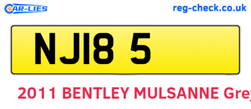 NJI85 are the vehicle registration plates.