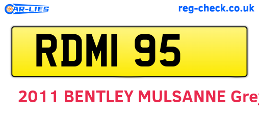 RDM195 are the vehicle registration plates.