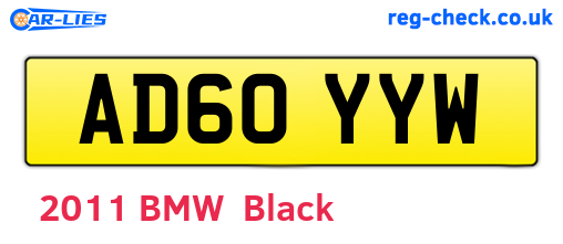 AD60YYW are the vehicle registration plates.