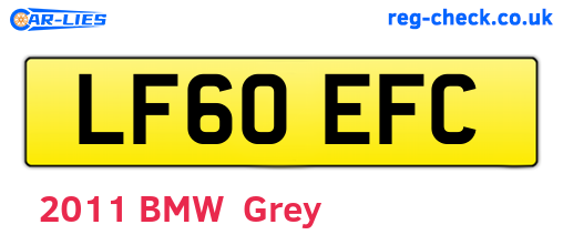 LF60EFC are the vehicle registration plates.