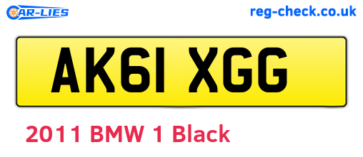 AK61XGG are the vehicle registration plates.