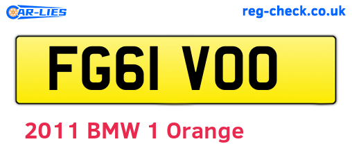 FG61VOO are the vehicle registration plates.