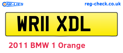 WR11XDL are the vehicle registration plates.
