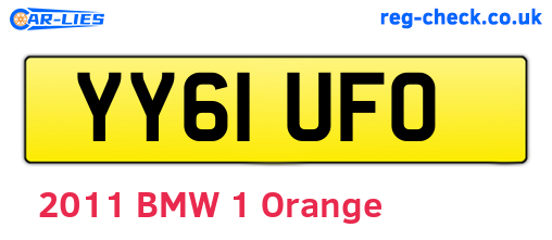 YY61UFO are the vehicle registration plates.