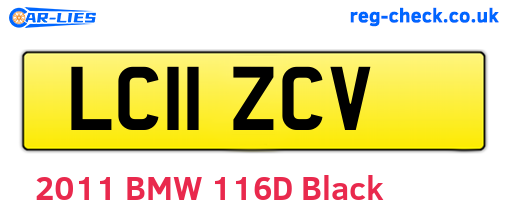 LC11ZCV are the vehicle registration plates.