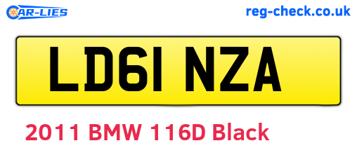LD61NZA are the vehicle registration plates.