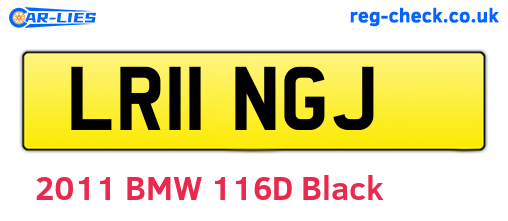 LR11NGJ are the vehicle registration plates.