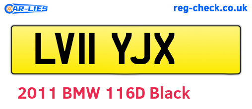 LV11YJX are the vehicle registration plates.