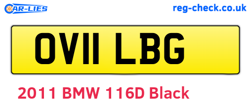 OV11LBG are the vehicle registration plates.