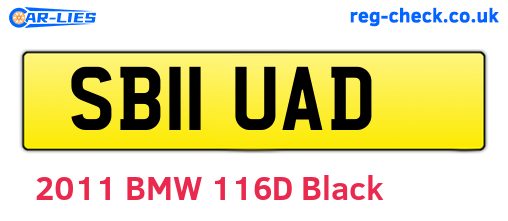 SB11UAD are the vehicle registration plates.