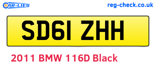 SD61ZHH are the vehicle registration plates.