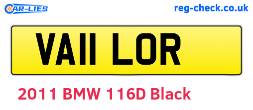 VA11LOR are the vehicle registration plates.