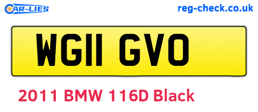 WG11GVO are the vehicle registration plates.