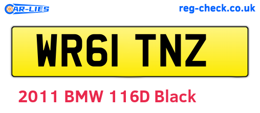 WR61TNZ are the vehicle registration plates.