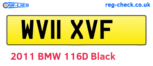 WV11XVF are the vehicle registration plates.