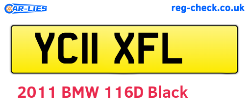 YC11XFL are the vehicle registration plates.