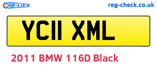 YC11XML are the vehicle registration plates.