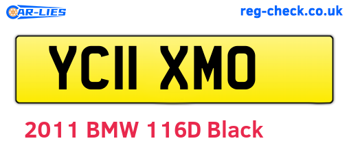 YC11XMO are the vehicle registration plates.