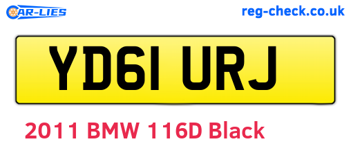 YD61URJ are the vehicle registration plates.