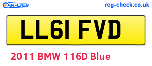 LL61FVD are the vehicle registration plates.