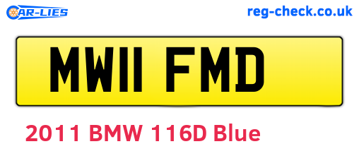 MW11FMD are the vehicle registration plates.