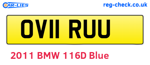 OV11RUU are the vehicle registration plates.