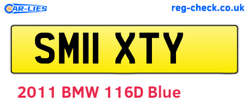 SM11XTY are the vehicle registration plates.