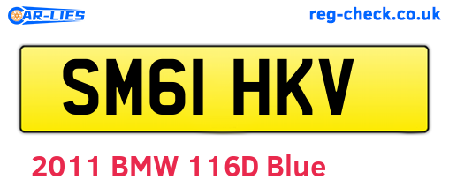 SM61HKV are the vehicle registration plates.