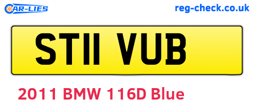 ST11VUB are the vehicle registration plates.