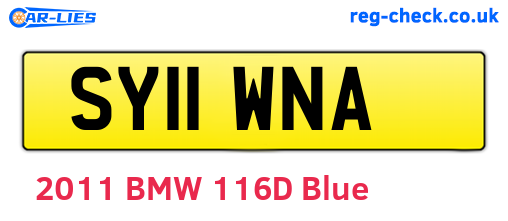 SY11WNA are the vehicle registration plates.