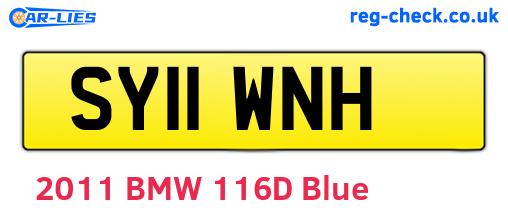 SY11WNH are the vehicle registration plates.
