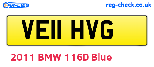 VE11HVG are the vehicle registration plates.