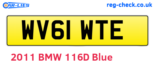 WV61WTE are the vehicle registration plates.