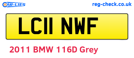 LC11NWF are the vehicle registration plates.