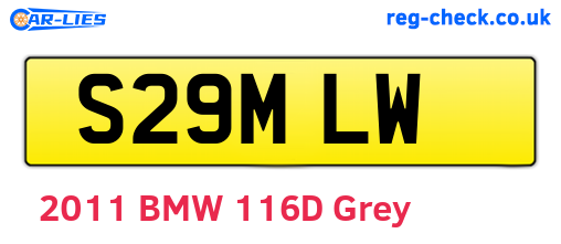S29MLW are the vehicle registration plates.