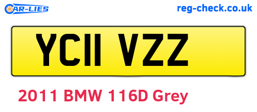 YC11VZZ are the vehicle registration plates.