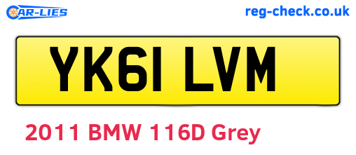 YK61LVM are the vehicle registration plates.