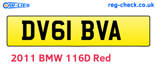 DV61BVA are the vehicle registration plates.