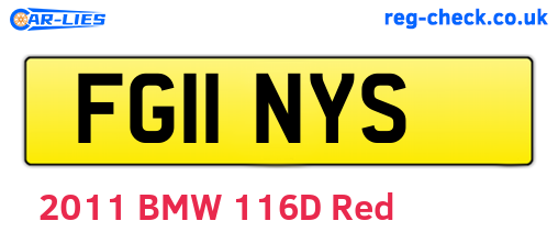 FG11NYS are the vehicle registration plates.
