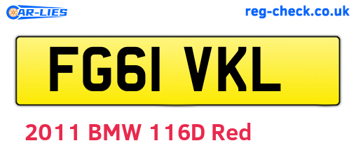 FG61VKL are the vehicle registration plates.