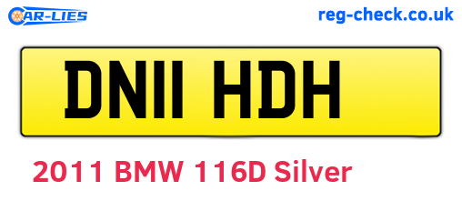 DN11HDH are the vehicle registration plates.