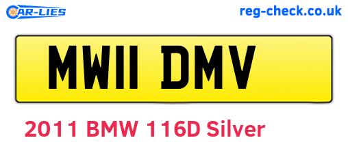 MW11DMV are the vehicle registration plates.
