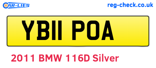 YB11POA are the vehicle registration plates.