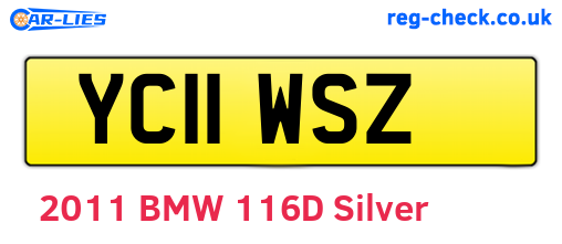 YC11WSZ are the vehicle registration plates.