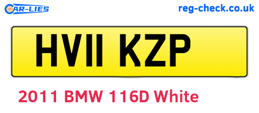 HV11KZP are the vehicle registration plates.