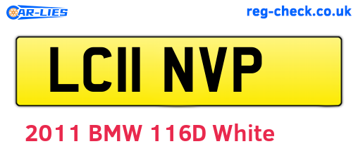 LC11NVP are the vehicle registration plates.