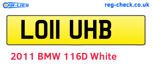 LO11UHB are the vehicle registration plates.