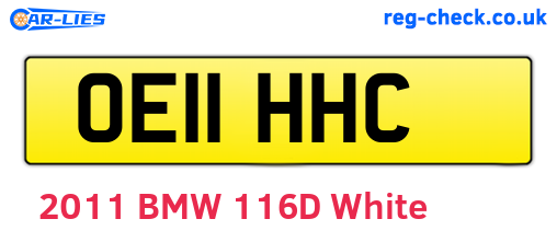 OE11HHC are the vehicle registration plates.